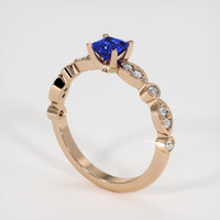 0.64 Ct. Sapphire Ring, 18K Rose Gold 2