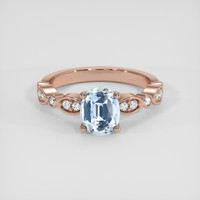 1.60 Ct. Blue Sapphire Ring, 18K Rose Gold 1