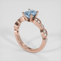 1.60 Ct. Blue Sapphire Ring, 18K Rose Gold 2