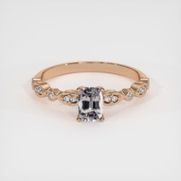 0.66 Ct. Grey Sapphire Ring, 18K Rose Gold 1