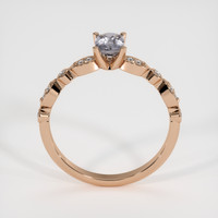 0.66 Ct. Grey Sapphire Ring, 18K Rose Gold 3