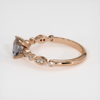 0.66 Ct. Grey Sapphire Ring, 18K Rose Gold 4