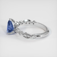 1.11 Ct. Blue Sapphire Ring, 10K White Gold 4