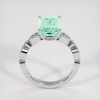 3.51 Ct. Bluish Green Tourmaline Ring, 10K White Gold 3