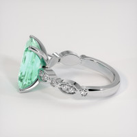 3.51 Ct. Bluish Green Tourmaline Ring, 10K White Gold 4