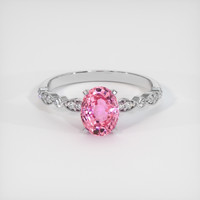 1.74 Ct. Padparadscha Sapphire Ring, 10K White Gold 1