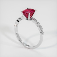 1.70 Ct. Pinkish Red Ruby Ring, 10K White Gold 2