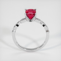 1.70 Ct. Pinkish Red Ruby Ring, 10K White Gold 3