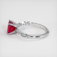 1.70 Ct. Pinkish Red Ruby Ring, 10K White Gold 4