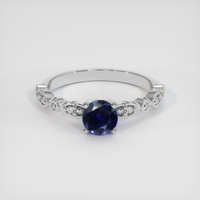 0.86 Ct. Blue Sapphire Ring, 10K White Gold 1