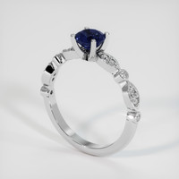 0.86 Ct. Blue Sapphire Ring, 10K White Gold 2