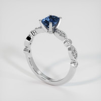1.43 Ct. Greyish Blue Sapphire Ring, 10K White Gold 2