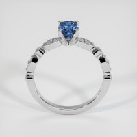 1.43 Ct. Greyish Blue Sapphire Ring, 10K White Gold 3