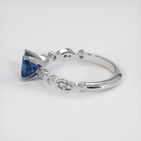 1.43 Ct. Greyish Blue Sapphire Ring, 10K White Gold 4