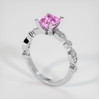 1.41 Ct. Pink Sapphire Ring, 10K White Gold 2