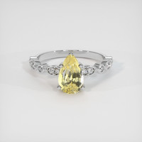 2.22 Ct. Yellow Sapphire Ring, 10K White Gold 1