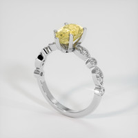 2.22 Ct. Yellow Sapphire Ring, 10K White Gold 2