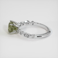 2.05 Ct. Brownish Green Sapphire Ring, 10K White Gold 4