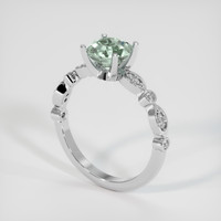 1.58 Ct. Yellowish Green Sapphire Ring, 10K White Gold 2