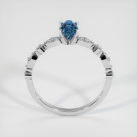 0.96 Ct. Greenish Blue Sapphire Ring, 10K White Gold 3
