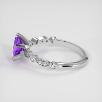 1.45 Ct. Purple Sapphire Ring, 10K White Gold 4