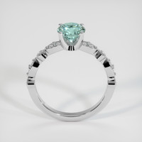 1.19 Ct. Greenish Blue Sapphire Ring, 10K White Gold 3