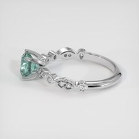 1.19 Ct. Greenish Blue Sapphire Ring, 10K White Gold 4