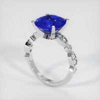 4.55 Ct. Sapphire Ring, 14K White Gold 2