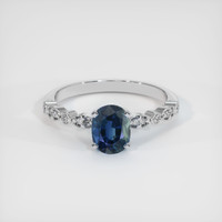 1.23 Ct. Sapphire Ring, 14K White Gold 1