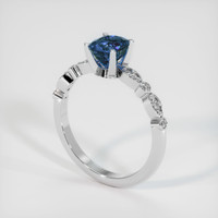 1.23 Ct. Sapphire Ring, 14K White Gold 2