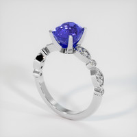 3.30 Ct. Blue Sapphire Ring, 14K White Gold 2
