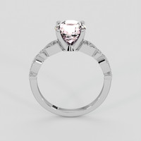 2.05 Ct. Pink Morganite Ring, 14K White Gold 3