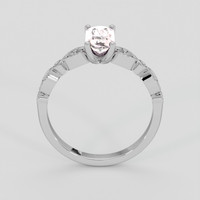 1.07 Ct. Pink Morganite Ring, 14K White Gold 3
