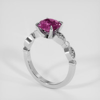 1.84 Ct. Pink Sapphire Ring, 14K White Gold 2