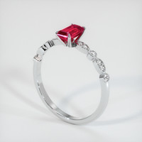 0.51 Ct. Ruby Ring, 14K White Gold 2