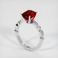 3.07 Ct. Ruby Ring, 14K White Gold 2