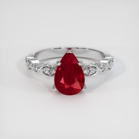2.09 Ct. Ruby Ring, 14K White Gold 1