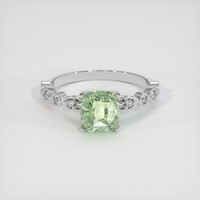 2.03 Ct. Green Sapphire Ring, 14K White Gold 1