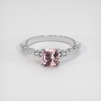 1.34 Ct. Pink Sapphire Ring, 14K White Gold 1