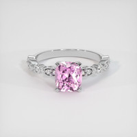 1.41 Ct. Pink Sapphire Ring, 14K White Gold 1