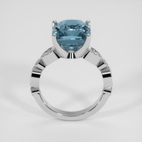 6.02 Ct. Greenish Blue Sapphire Ring, 14K White Gold 3