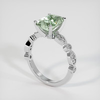 2.64 Ct. Sapphire Ring, 14K White Gold 2