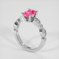 1.52 Ct. Padparadscha Sapphire Ring, 14K White Gold 2