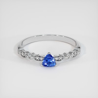 0.50 Ct. Sapphire Ring, 14K White Gold 1