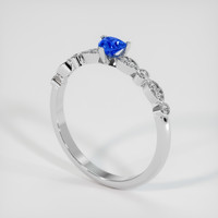 0.50 Ct. Sapphire Ring, 14K White Gold 2
