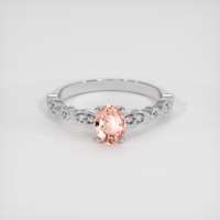 0.68 Ct. Sapphire Ring, 14K White Gold 1