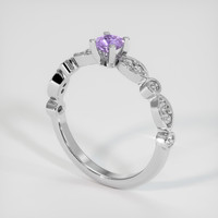 0.24 Ct. Sapphire Ring, 14K White Gold 2