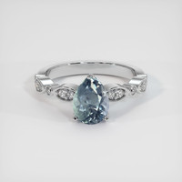 2.41 Ct. Sapphire Ring, 14K White Gold 1