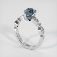2.41 Ct. Sapphire Ring, 14K White Gold 2