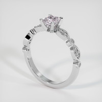 0.76 Ct. Pink Sapphire Ring, 14K White Gold 2